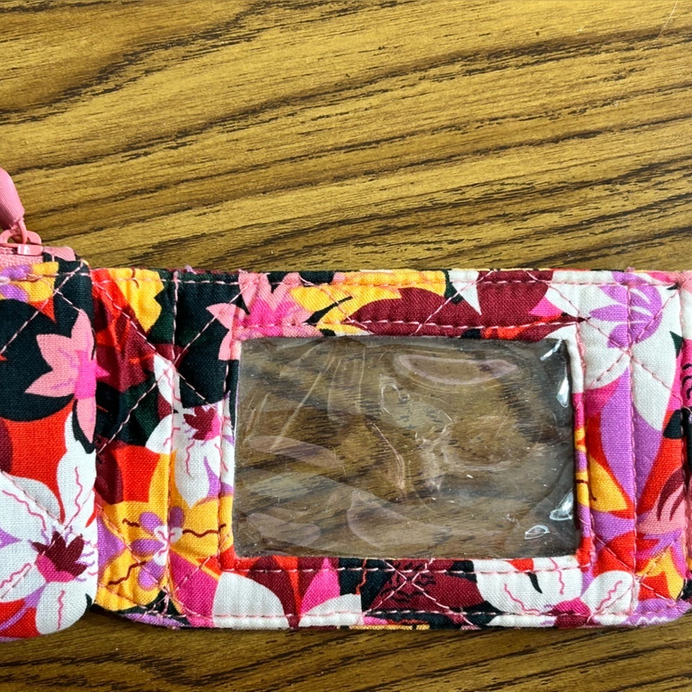 Vera Bradley Cloth Multicolor Floral ID Wallet with Keyring - Picture 6 of 9
